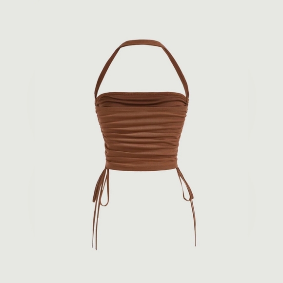 Drawstring Halter Top - Picture 3 of 5